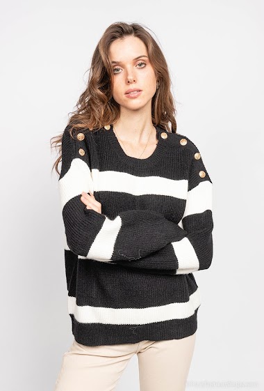 Wholesaler Indie + Moi - JOSETTE Striped knit sweater