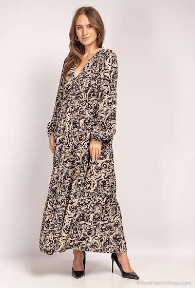 Wholesaler Indie + Moi - ALIENOR Flower print long dress