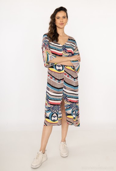 Wholesaler Indie + Moi - ZAHIA printed long slit dress