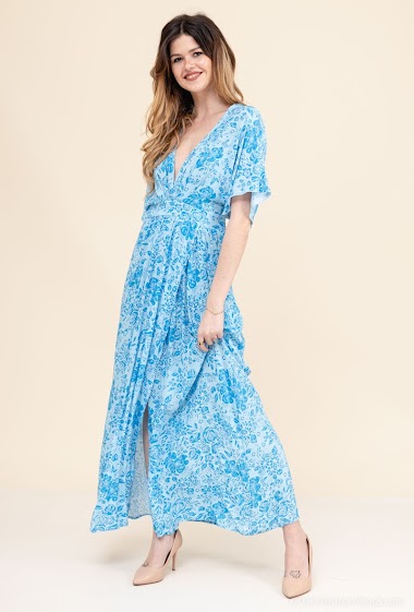Wholesaler Indie + Moi - KATLEEN Flowing floral print maxi dress