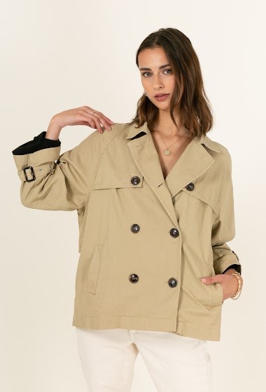Wholesaler Indie + Moi - HELLA Crop trench-coat