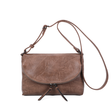 Wholesaler Ines Delaure - Zipped bag with magnetic flap