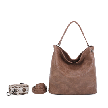 Wholesaler Ines Delaure - Shopping bag with 2 shoulder straps