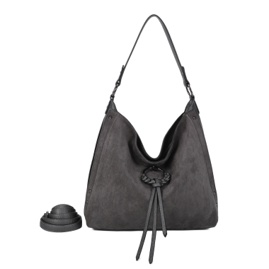 Wholesaler Ines Delaure - Bi-material shopping bag, removable shoulder strap