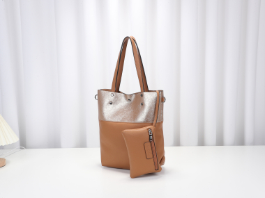 Wholesaler Ines Delaure - Soft two-tone tote bag, mid-season