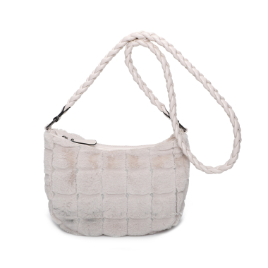 Wholesaler Ines Delaure - Faux fur bag with braided shoulder strap