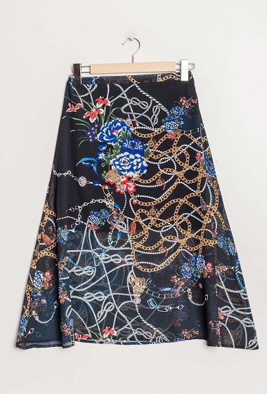 Wholesaler GG LUXE - Midi printed skirt