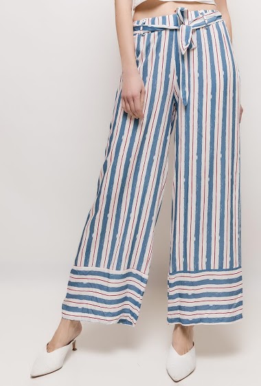 Wholesaler GG LUXE - Striped wide leg pants