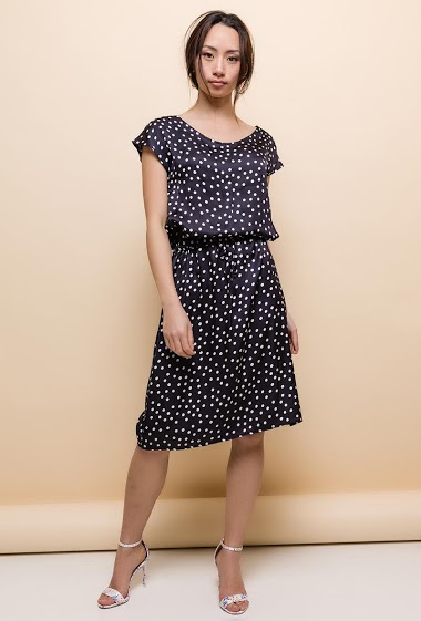 Wholesaler GG LUXE - Satin spotted dress