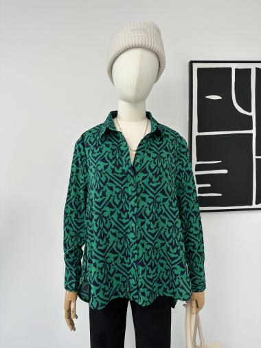 Wholesaler Inspiration Studio - Oversize printed long-sleeved shirt.
