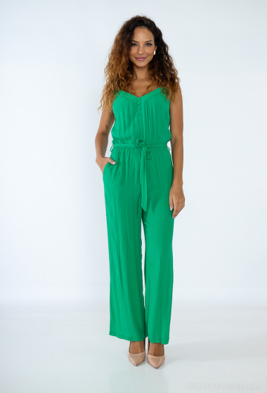 Wholesaler Inspiration Studio - Flowing jumpsuit with pocket, elasticated waist and thin adjustable strap