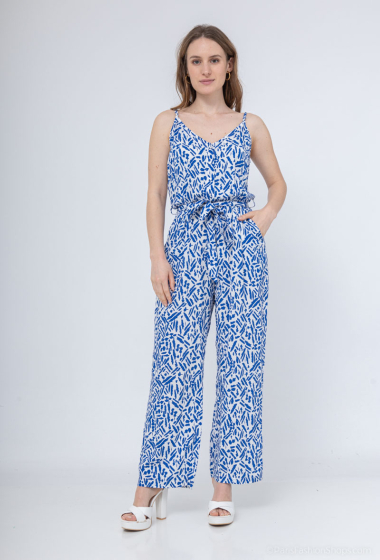 Wholesaler Inspiration Studio - Flowing jumpsuit with pocket, elasticated waist and thin adjustable strap