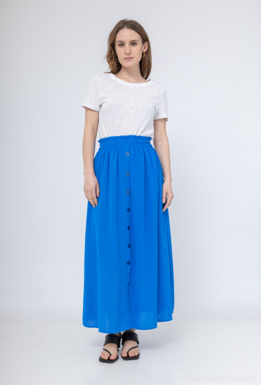 Wholesaler Inspiration Studio - Long jacquard print skirt, elasticated at the waist and lined in cotton