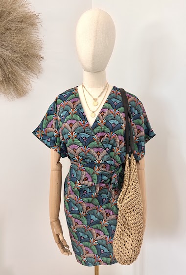 Wholesaler Inspiration Studio - Floral print wrap dress with bow