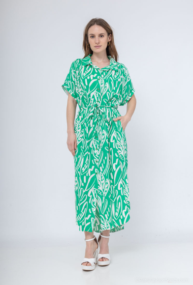 Wholesaler Inspiration Studio - Shirt dress, short sleeves, printed with pockets