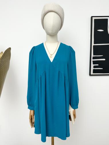 Großhändler Inspiration Studio - Kurzes ausgestelltes Kleid mit langen Ärmeln.