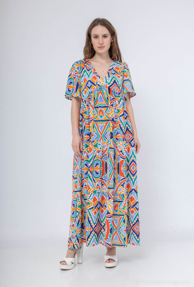 Robe maxi ample en col V avec poches Inspiration Studio Paris