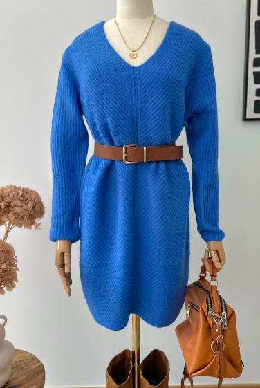 Wholesaler Inspiration Studio - V-neck wool sweater dress