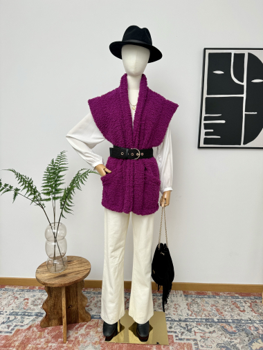 Wholesaler Inspiration Studio - Terry knit sleeveless jacket