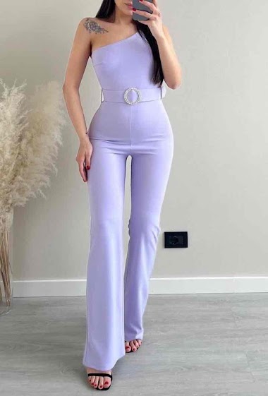 Wholesaler INSTA GIRL - Asymmetrical jumpsuit with belt
