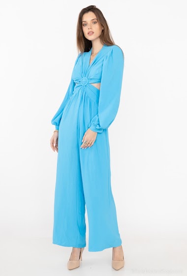 Jumpsuit with bare back and cutout