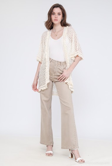 Wholesaler INSTA GIRL - Mid-length lace vest
