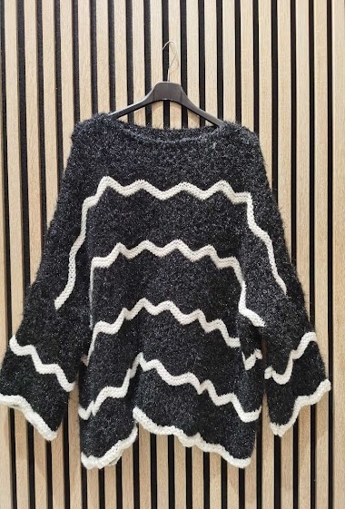 Wholesaler INSTA GIRL - Openwork knit sweater