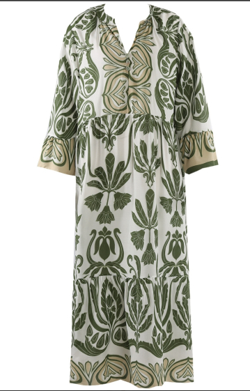 Wholesaler INSTA GIRL - Floral-print buttoned maxi dress