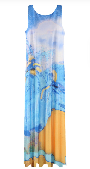 Wholesaler INSTA GIRL - Bold Print Sleeveless Maxi Dress