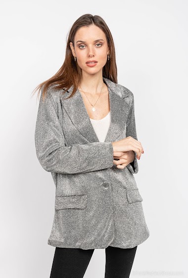 Wholesaler INSTA GIRL - Shiny oversized jacket