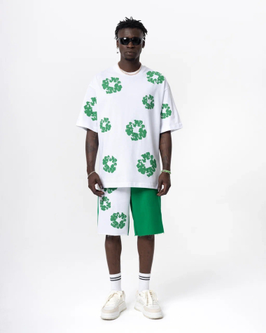 Großhändler Invictus Paris - HERREN-SET T-Shirt-Shorts mit Relief-Print