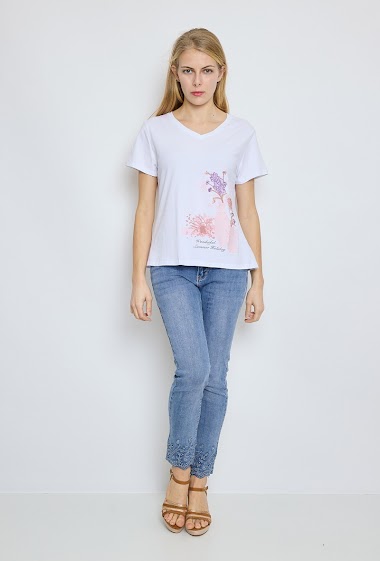 Wholesaler Invisible - Printed and embroidered T-Shirt