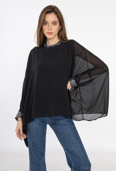 Wholesaler ISSYMA - Shiny pleated blouse