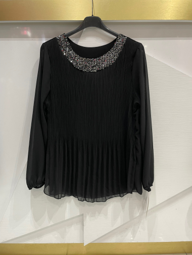 Wholesaler ISSYMA - Shiny pleated blouse