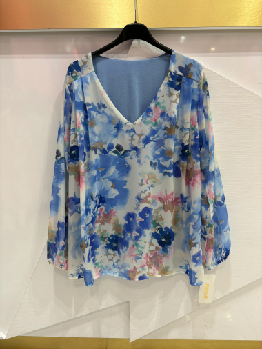 Wholesaler ISSYMA - Printed V-neck blouse