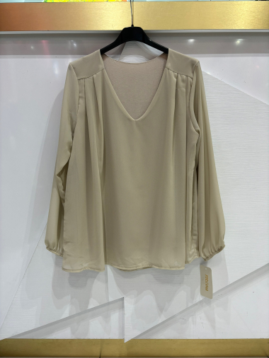 Wholesaler ISSYMA - Plain V-neck blouse