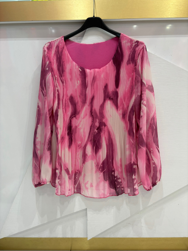 Wholesaler ISSYMA - Printed pleated blouse