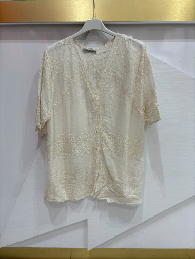 Wholesaler ISSYMA - Bohemian embroidered cotton shirt