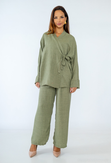 Wholesaler ISSYMA - Kimono wrap vest pants set