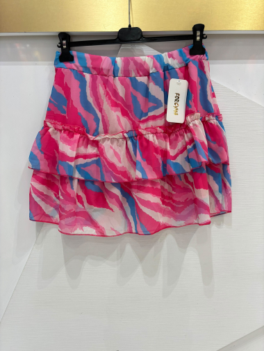 Wholesaler ISSYMA - Short printed skirt with ruffles