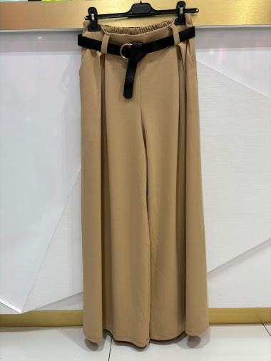 Grossiste ISSYMA - Pantalon large avec poches et ceinture