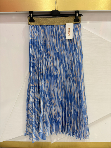 Wholesaler ISSYMA - Pleated satin print skirt
