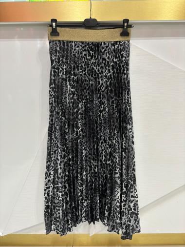 Wholesaler ISSYMA - Printed satin pleated skirt