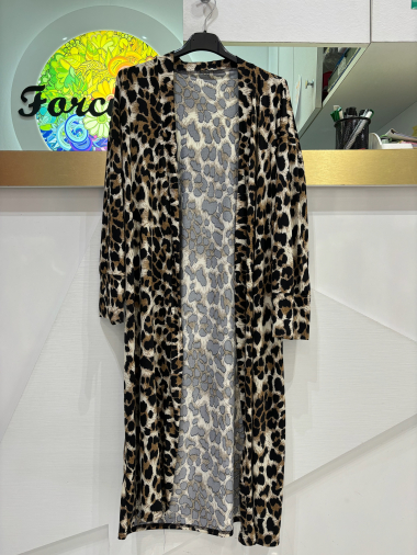 Wholesaler ISSYMA - Long kimono vest. leopard