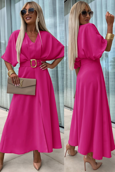 Wholesaler ISSYMA - Long dress with slit and belt