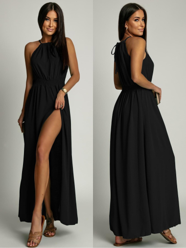 Wholesaler ISSYMA - Long dress with elasticated waist slit