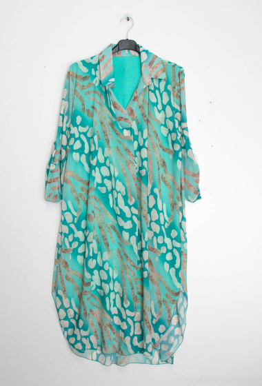 Wholesaler ISSYMA - Long printed shirt dress
