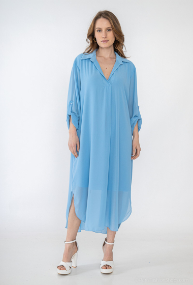 Grossiste ISSYMA - Longue robe chemise uni