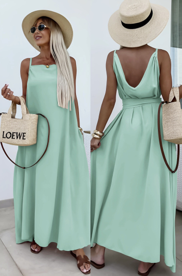 Wholesaler ISSYMA - Long V-back dress with straps