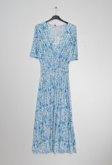 Großhändler ISSYMA - Langes bedrucktes elastisches Kleid